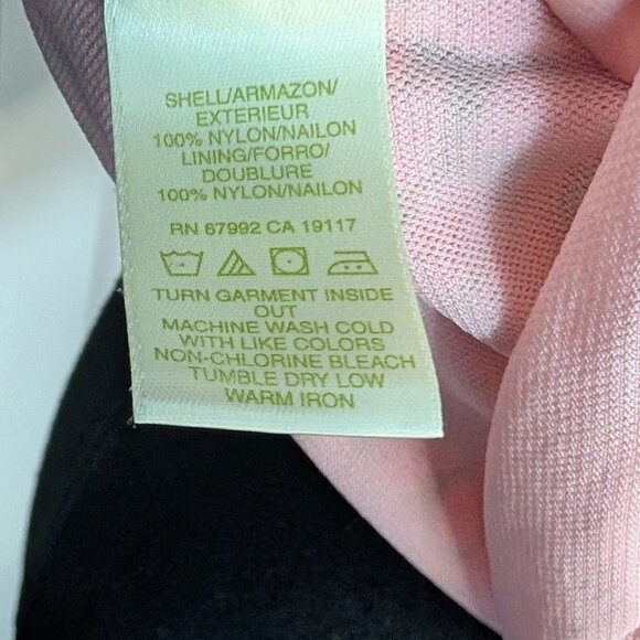 Sigrid Olsen Pink & Green Layered Mesh Lettuce Hem Floral Top - Petite L - Picture 9 of 10